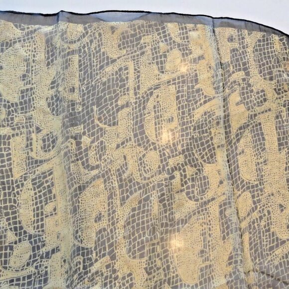 NEW AUTHENTIC RARE 2022 100% SILK CHRISTIAN DIOR PARIS SCARF SCARVE GOLD 60"X20" - Picture 4 of 15